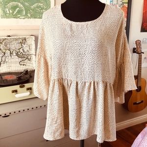 ROKOKO Babydoll Blouse Top Size M